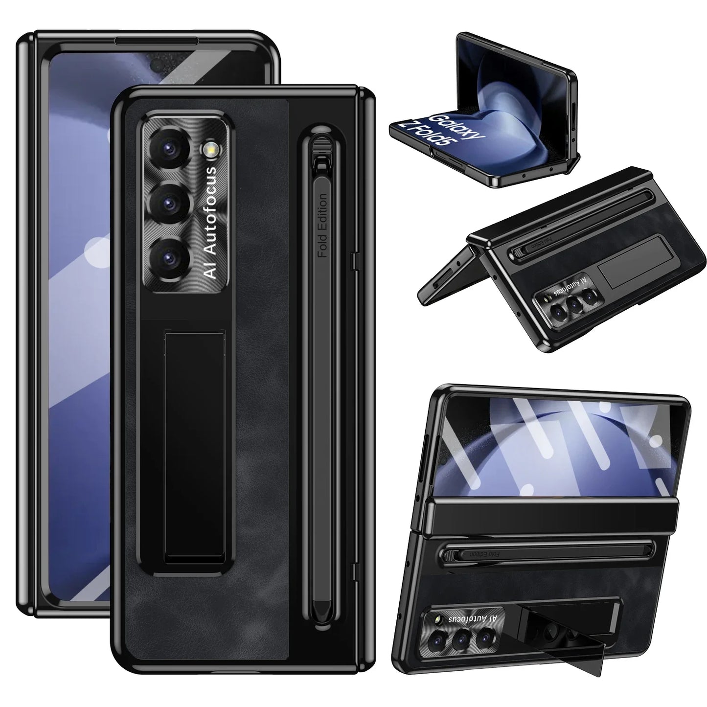 Luxury Leather Stand & Pen Slot Case
