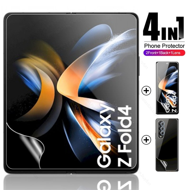 4-To-1 Front Back Soft Hydrogel Film For Samsung Galaxy Z Fold 4