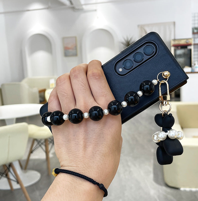 Wristband Leather Case for Samsung Galaxy Z FOLD 4